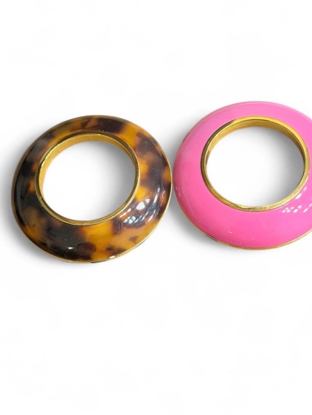 Michael Kors Gold-Tone Cuff Watch with White, Pink & Tortoiseshell Bezels - Picture 4 of 7